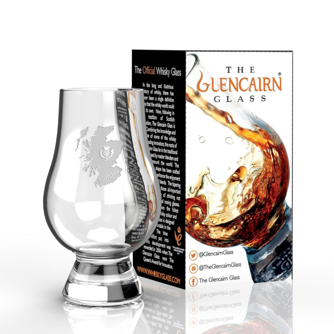 Glencairn – Whisky Glass – Engraved Scotland Map – Crystal - Mood4whisky