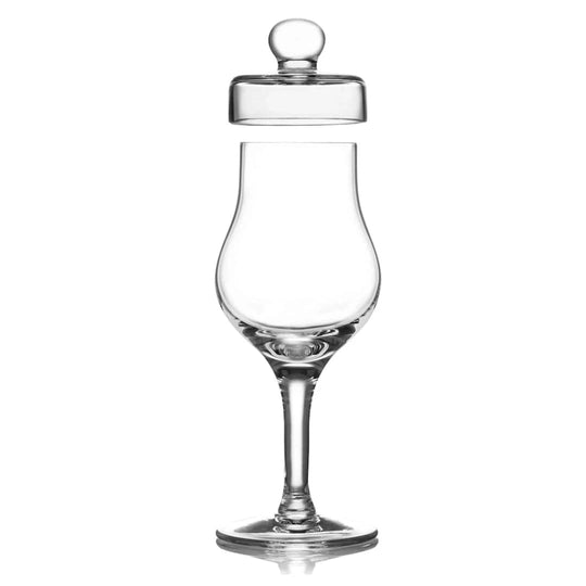 Whisky Glass G100 – 100 ml – with Lid – Hand - Blown – Amber Glass - Mood4whisky